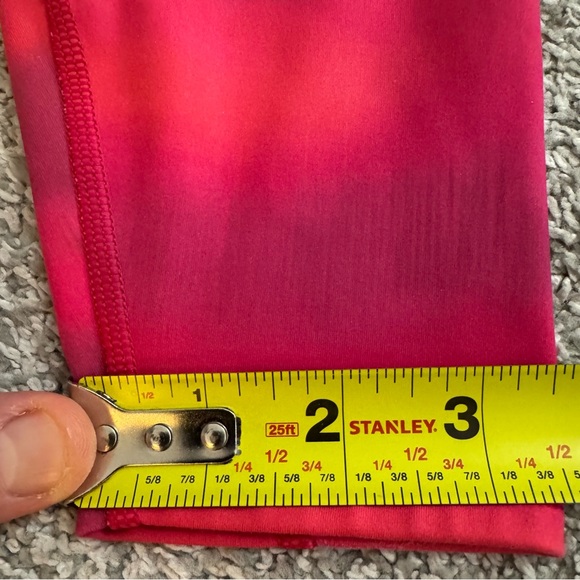 Athleta Rainier Printed Tight Size XS Brilliance Warm Pink Purple 24 x 26 - Picture 13 of 16